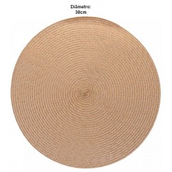 Lugar Americano 38cm Fresno Espiral Marrom Polipropileno